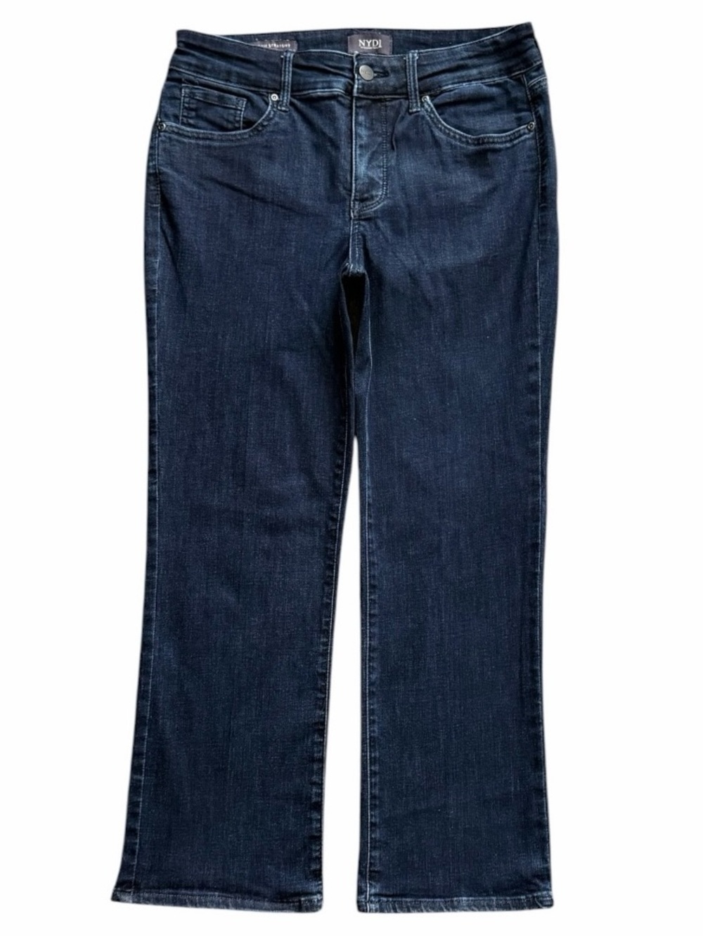 NYDJ Marilyn Straight Leg Jeans Dark Wash Lift Tuck Cool Embrace Size 6